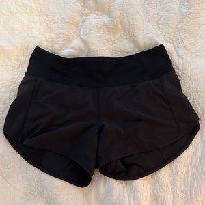Lululemon black athletic shorts, size 6